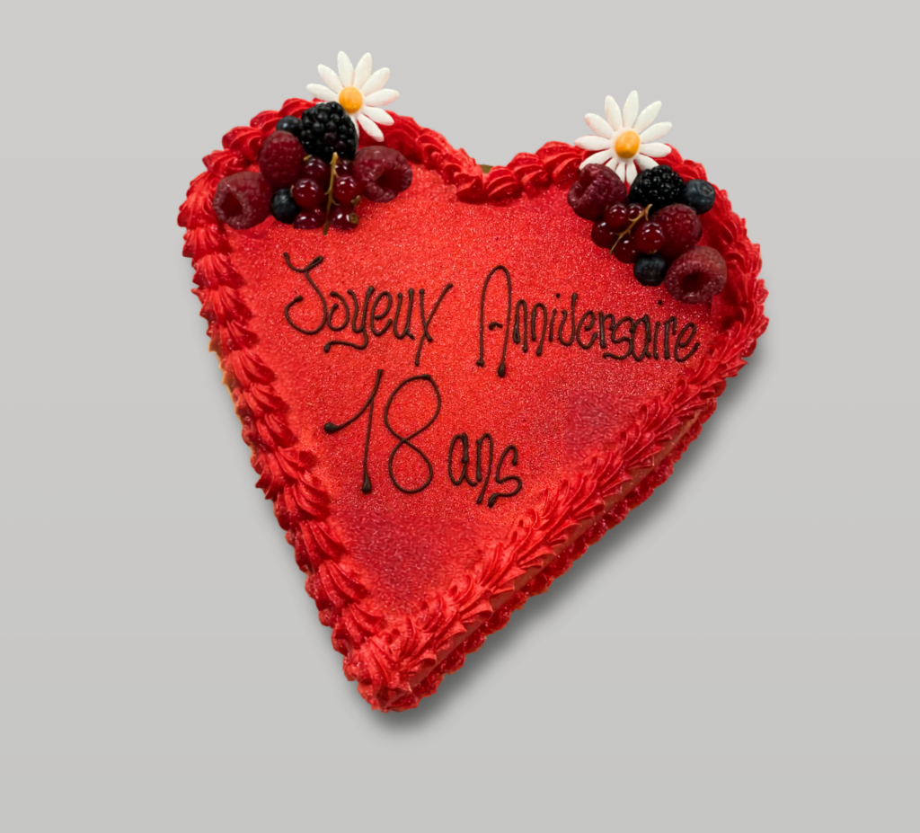 Gâteau anniversaire coeur